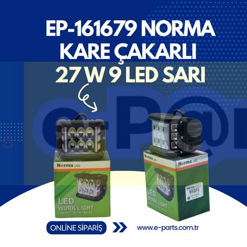 EP-161679 NORMA KARE ÇAKARLI  27 W 9 LED SARI