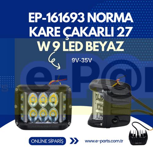EP-161693 NORMA KARE ÇAKARLI 27 W 9 LED BEYAZ