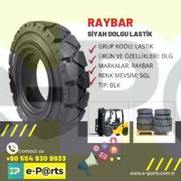 RAYBAR Forklift Lastiği 23X10-12 Siyah Dolgu Lastik Segmanlı