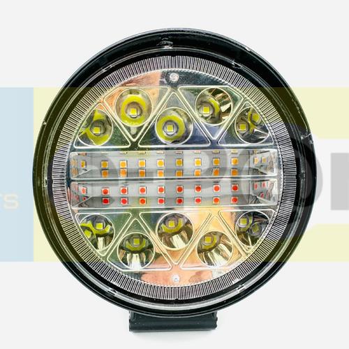 Yuvarlak Led Far Sarı-Kırmızı Sinyalli + Çakarlı 9V35V DC 35W